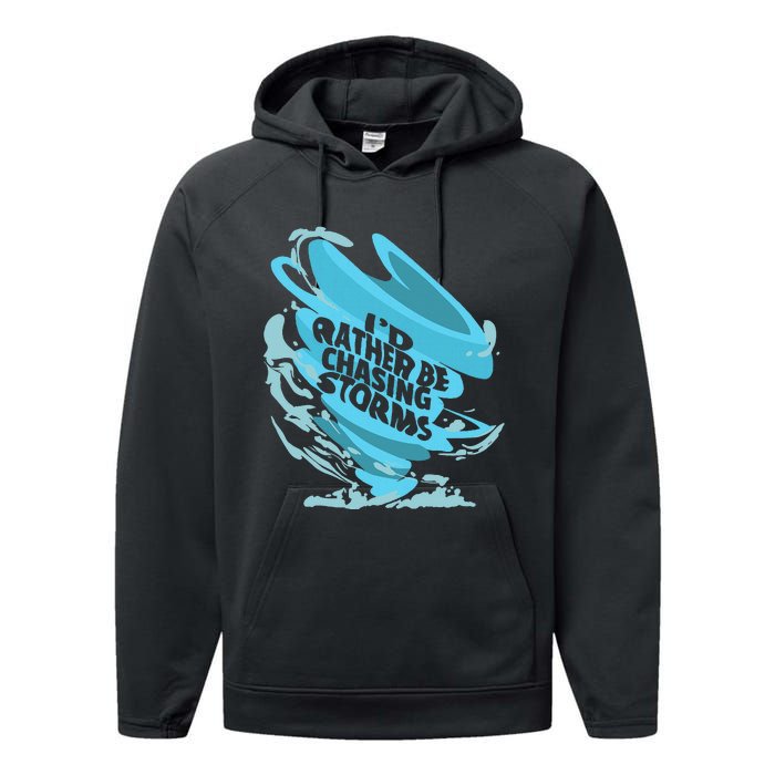 Tornado Storm Chaser Meterology Performance Fleece Hoodie