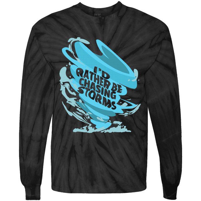 Tornado Storm Chaser Meterology Tie-Dye Long Sleeve Shirt