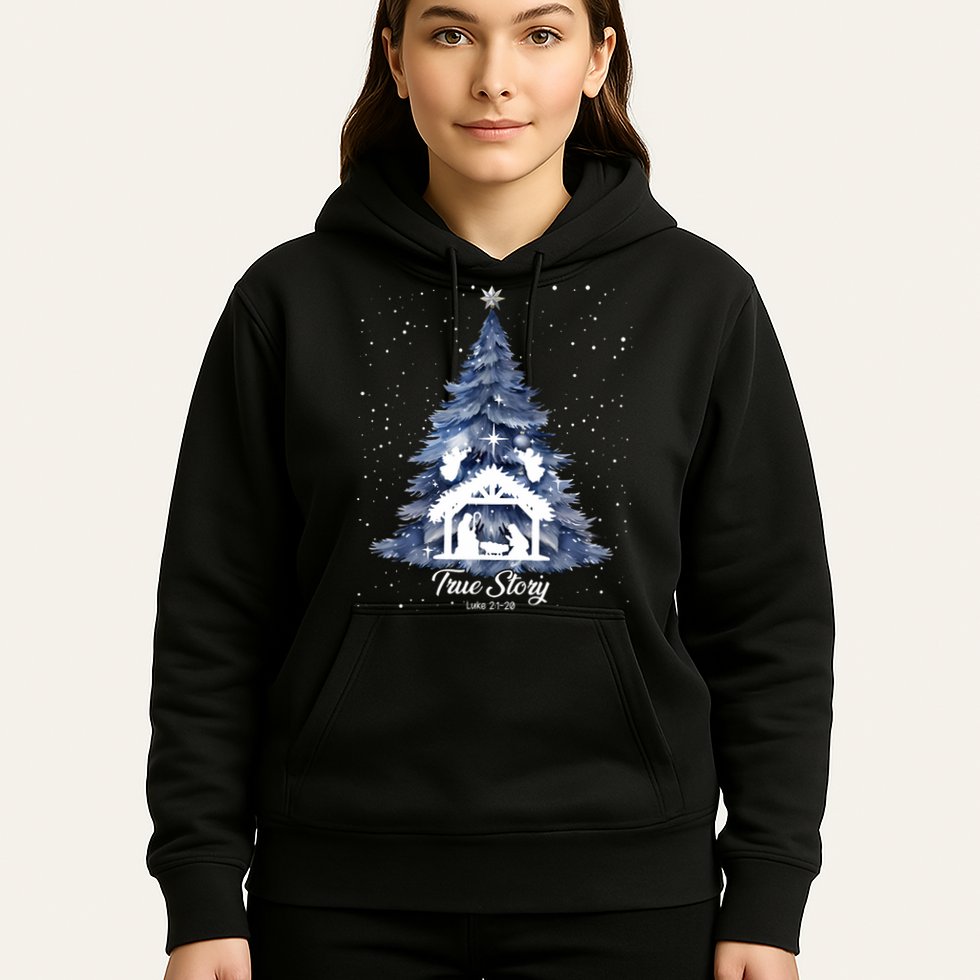 True Story Christmas Jesus Xmas Christian Nativity Sence Hoodie