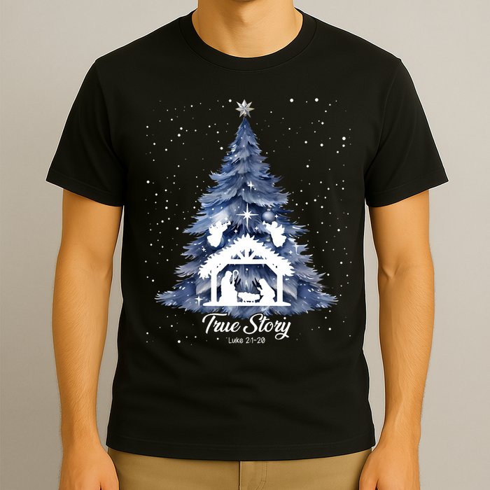 True Story Christmas Jesus Xmas Christian Nativity Sence T-Shirt