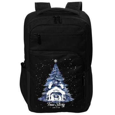 True Story Christmas Jesus Xmas Christian Nativity Sence Impact Tech Backpack
