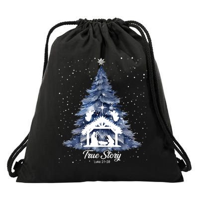 True Story Christmas Jesus Xmas Christian Nativity Sence Drawstring Bag