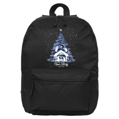 True Story Christmas Jesus Xmas Christian Nativity Sence 16 in Basic Backpack