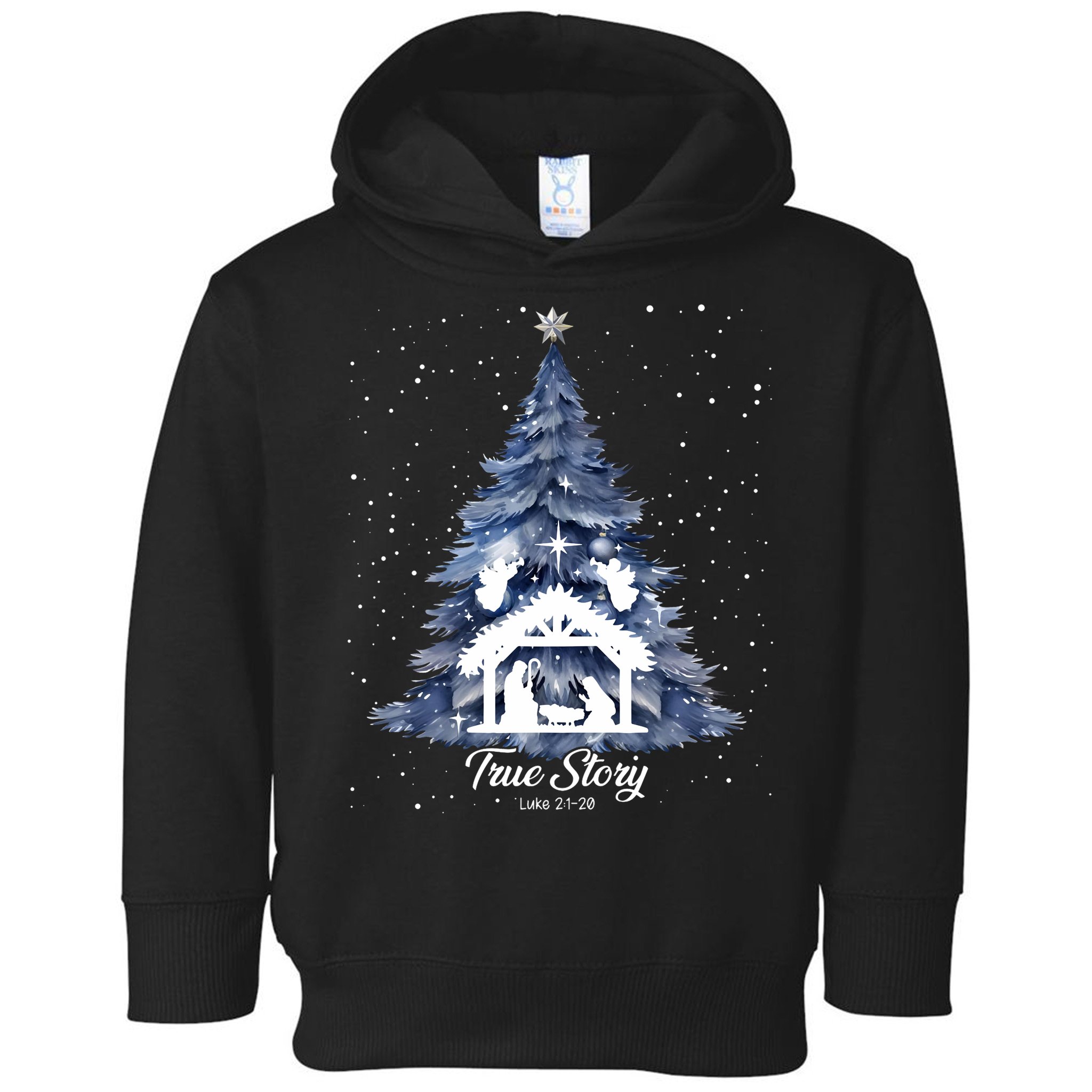True Story Christmas Jesus Xmas Christian Nativity Sence Toddler Hoodie