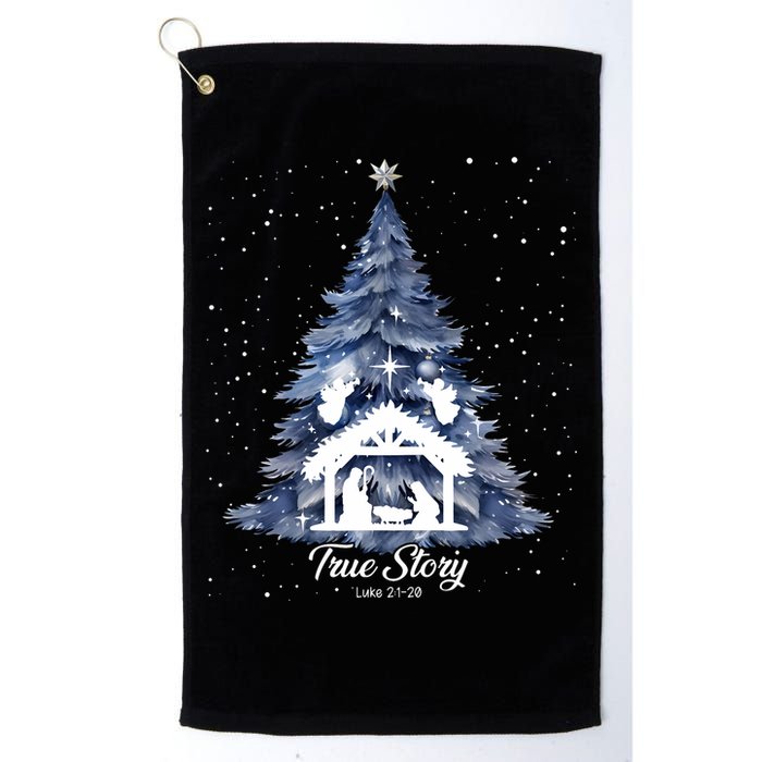 True Story Christmas Jesus Xmas Christian Nativity Sence Golf Towel