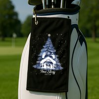 True Story Christmas Jesus Xmas Christian Nativity Sence Golf Towel