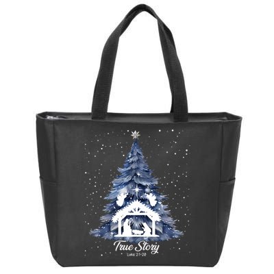 True Story Christmas Jesus Xmas Christian Nativity Sence Zip Tote Bag