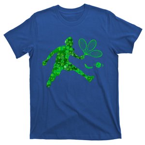 Tennis Shamrock Clover St Patricks Day Tennis Player Coach Cool Gift T-Shirt