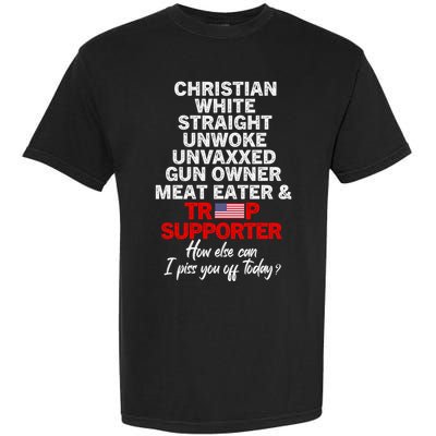 Trump Supporter Christian White Straight Unwoke Unvaxxed Garment-Dyed Heavyweight T-Shirt