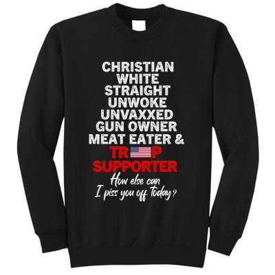 Trump Supporter Christian White Straight Unwoke Unvaxxed Sweatshirt