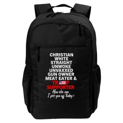 Trump Supporter Christian White Straight Unwoke Unvaxxed Backpack