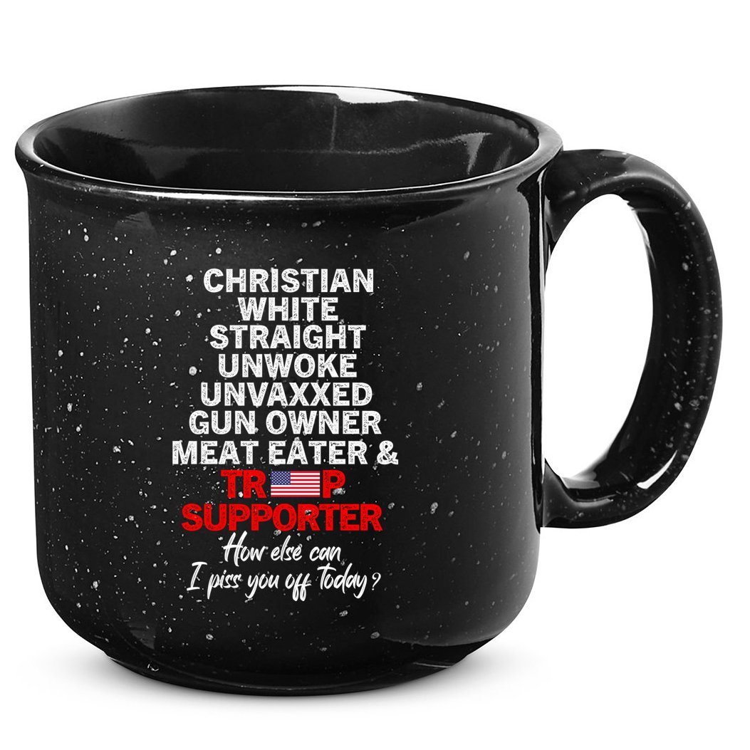 Trump Supporter Christian White Straight Unwoke Unvaxxed 15oz Campfire Ceramic Mug