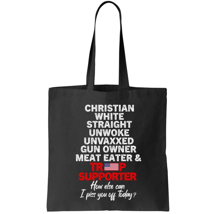 Trump Supporter Christian White Straight Unwoke Unvaxxed Bag