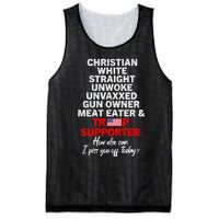 Trump Supporter Christian White Straight Unwoke Unvaxxed Mesh Reversible Basketball Jersey Tank