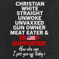 Trump Supporter Christian White Straight Unwoke Unvaxxed Golf Towel
