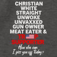 Trump Supporter Christian White Straight Unwoke Unvaxxed Vector Backpack