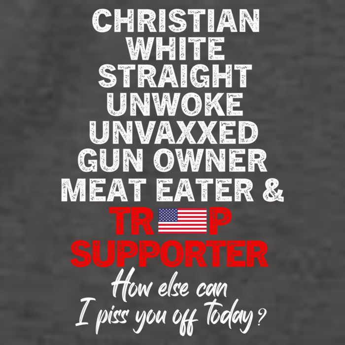 Trump Supporter Christian White Straight Unwoke Unvaxxed Vector Backpack