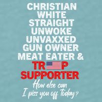 Trump Supporter Christian White Straight Unwoke Unvaxxed Sueded Cloud Jersey T-Shirt