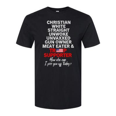 Trump Supporter Christian White Straight Unwoke Unvaxxed Softstyle® CVC T-Shirt