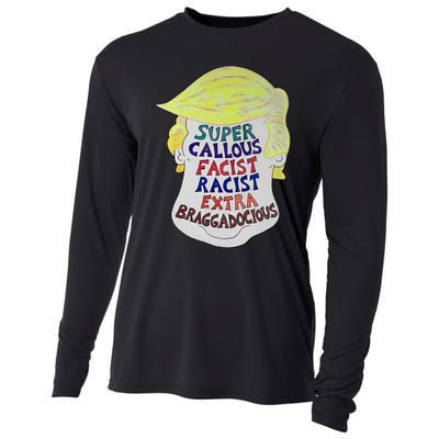 Trump Super Callous Fascist Racist Extra Braggadocious Cooling Performance Long Sleeve Crew