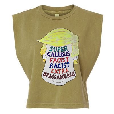 Trump Super Callous Fascist Racist Extra Braggadocious Garment-Dyed Women's Muscle Tee