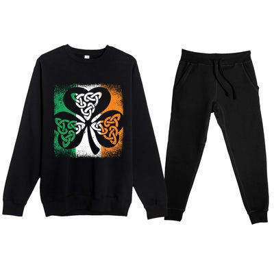 Trinity Symbol Christian Bessling Faith Irish Celtic Knot Gift Premium Crewneck Sweatsuit Set