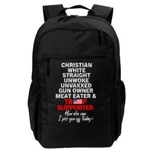 Trump Supporter Christian White Straight Unwoke Unvaxxed Daily Commute Backpack