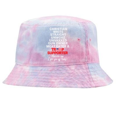 Trump Supporter Christian White Straight Unwoke Unvaxxed Tie-Dyed Bucket Hat