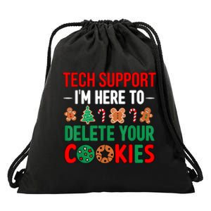 Tech Support Christmas Cookies Women Funny Christmas Drawstring Bag