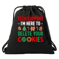 Tech Support Christmas Cookies Women Funny Christmas Drawstring Bag