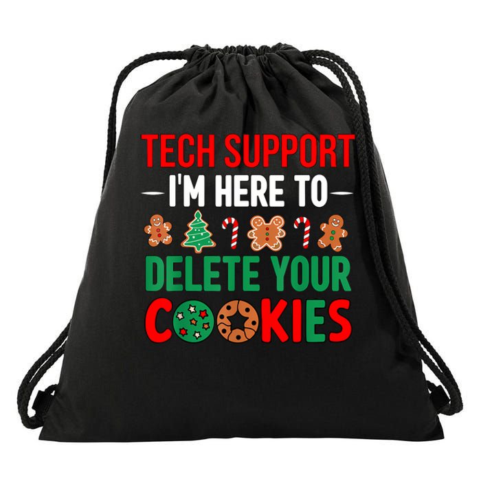 Tech Support Christmas Cookies Women Funny Christmas Drawstring Bag