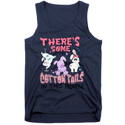 ThereS Some Cotton Tails In This House Cute Bunny Easter Day Tank Top