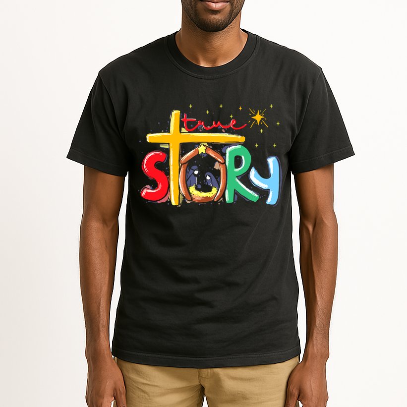 True Story Christmas Nativity Jesus Christian Tall T-Shirt