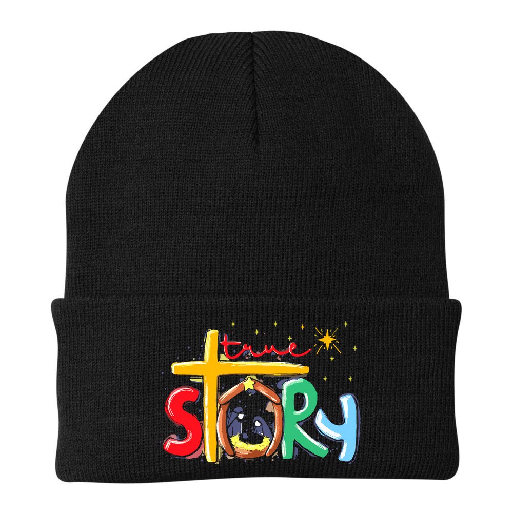 True Story Christmas Nativity Jesus Christian Beanie