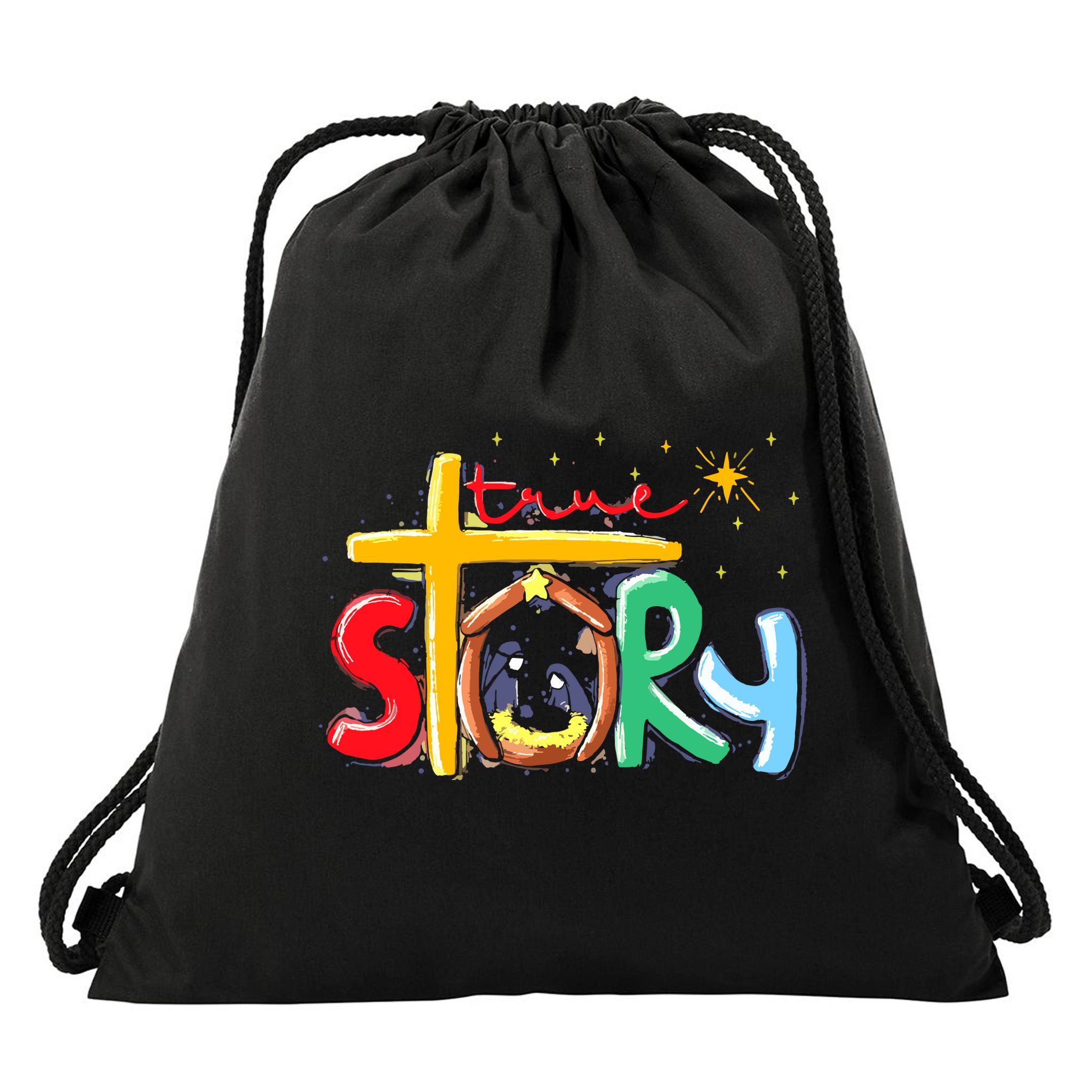 True Story Christmas Nativity Jesus Christian Drawstring Bag
