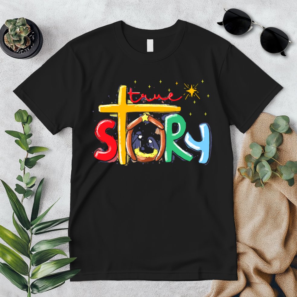 True Story Christmas Nativity Jesus Christian Premium T-Shirt
