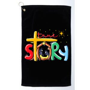 True Story Christmas Nativity Jesus Christian Platinum Collection Golf Towel