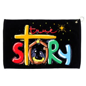 True Story Christmas Nativity Jesus Christian Grommeted Golf Towel