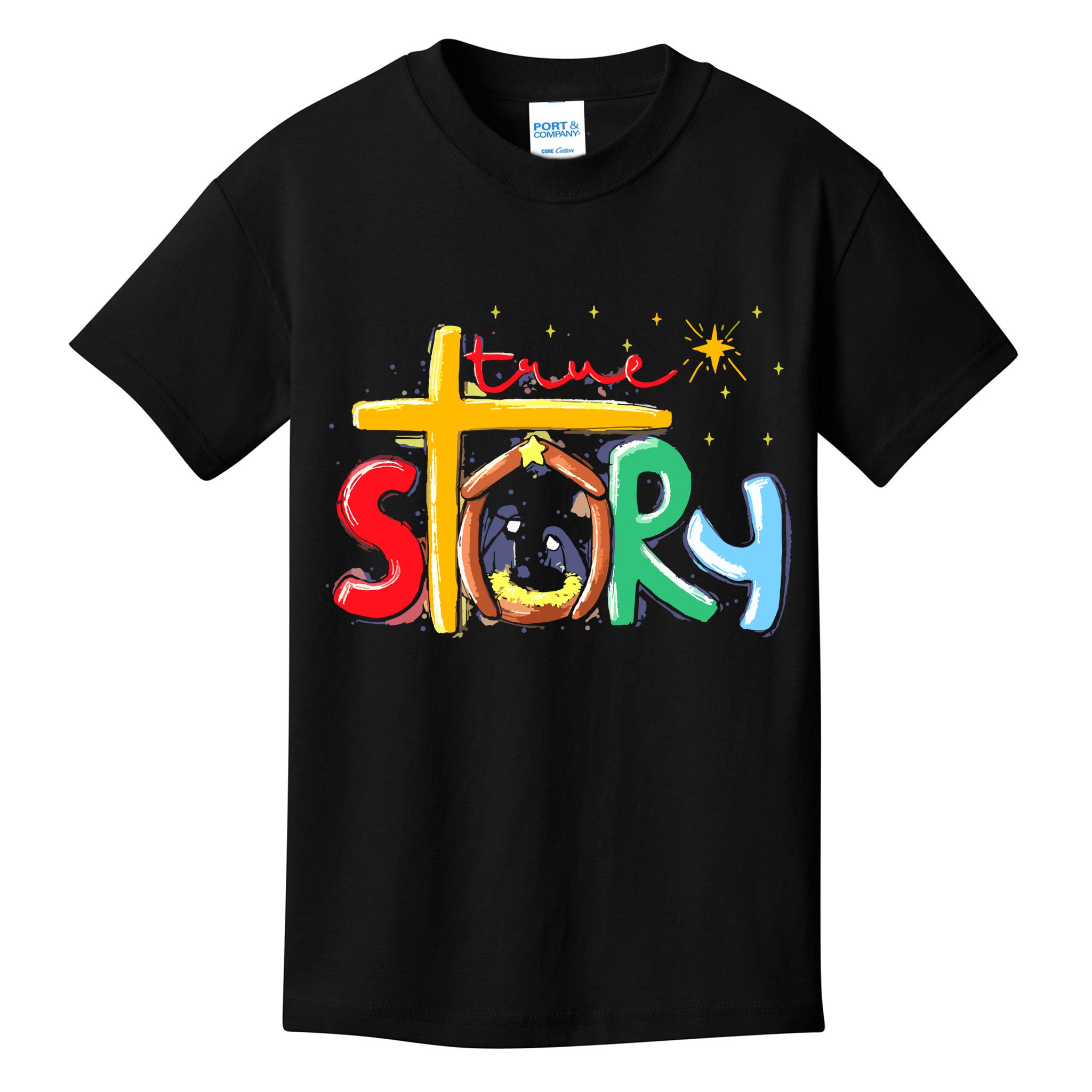 True Story Christmas Nativity Jesus Christian Kids T-Shirt