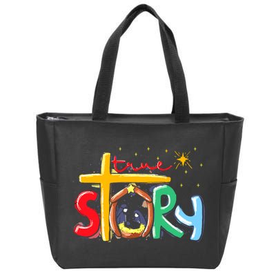True Story Christmas Nativity Jesus Christian Zip Tote Bag