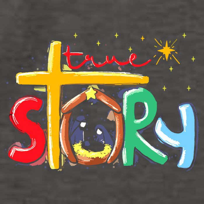 True Story Christmas Nativity Jesus Christian Vector Backpack