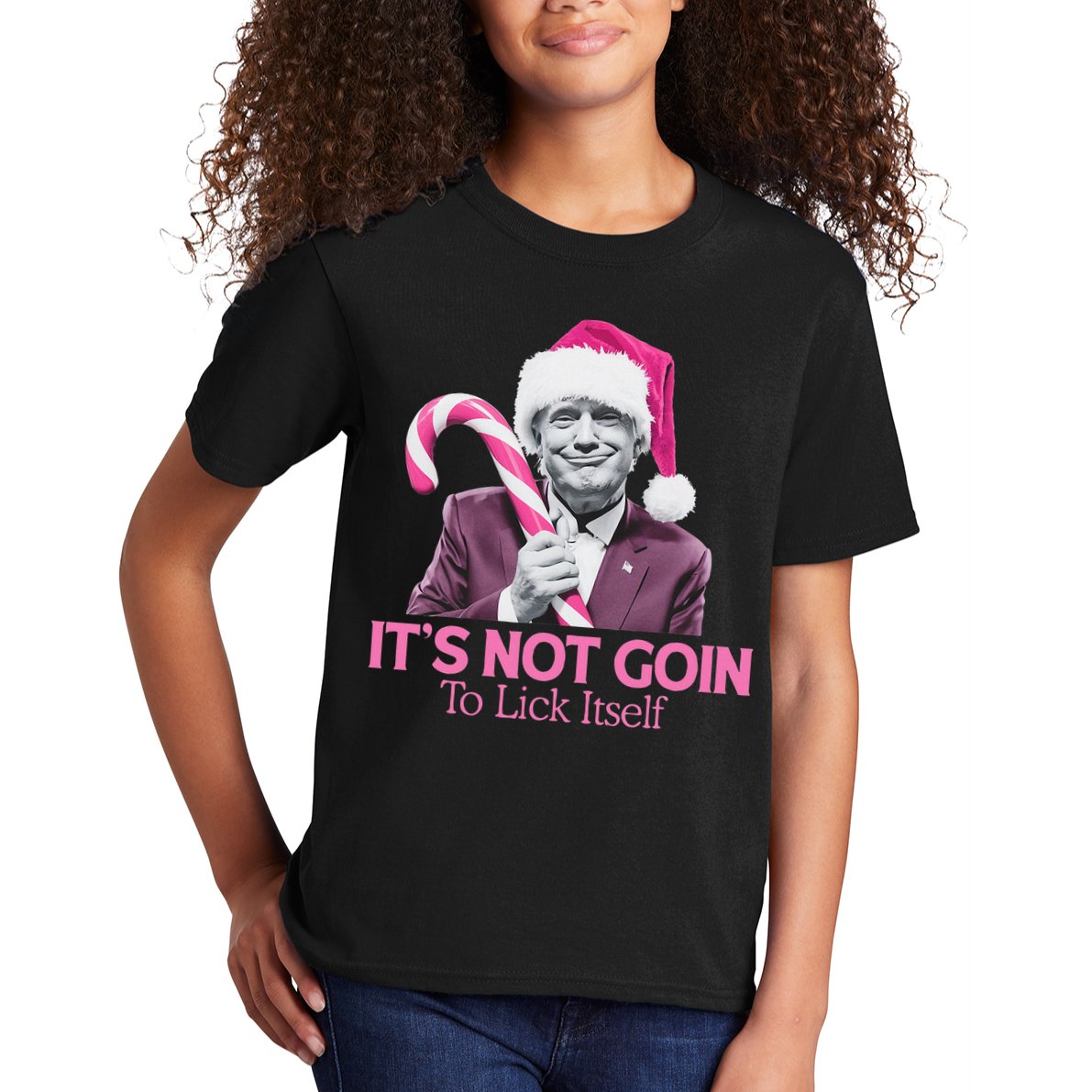 Trump Santa Christmas Maga Holiday Kids T-Shirt