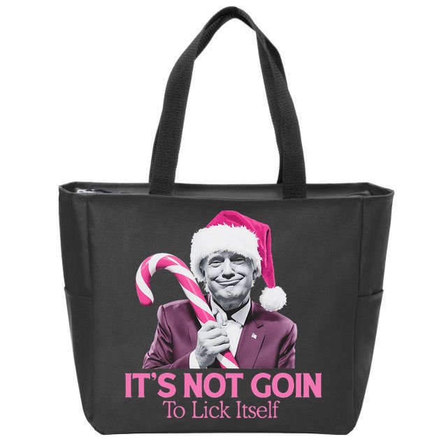 Trump Santa Christmas Maga Holiday Zip Tote Bag