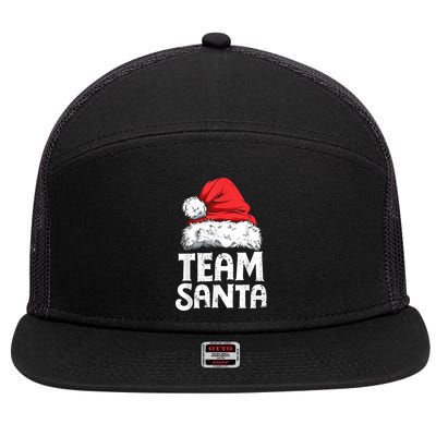 Team Santa Christmas Squad Family Matching Pajamas Boys Men 7 Panel Mesh Trucker Snapback Hat