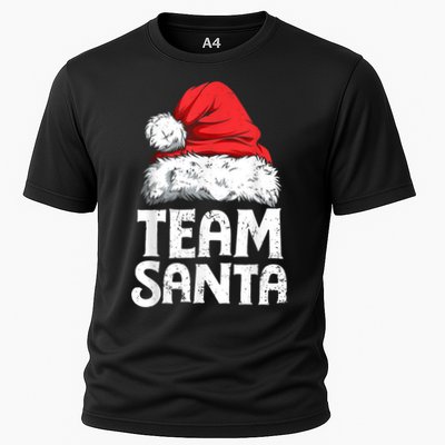 Team Santa Christmas Squad Family Matching Pajamas Boys Men Cooling Performance Crew T-Shirt