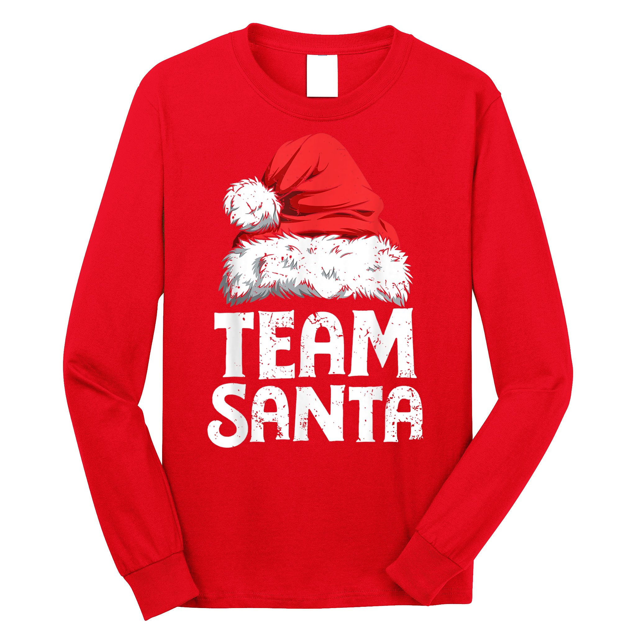 Team Santa Christmas Squad Family Matching Pajamas Boys Men Long Sleeve Shirt