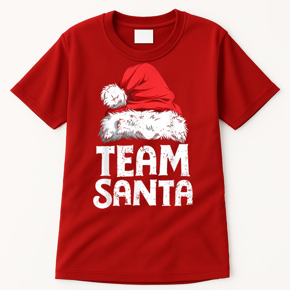 Team Santa Christmas Squad Family Matching Pajamas Boys Men Tall T-Shirt