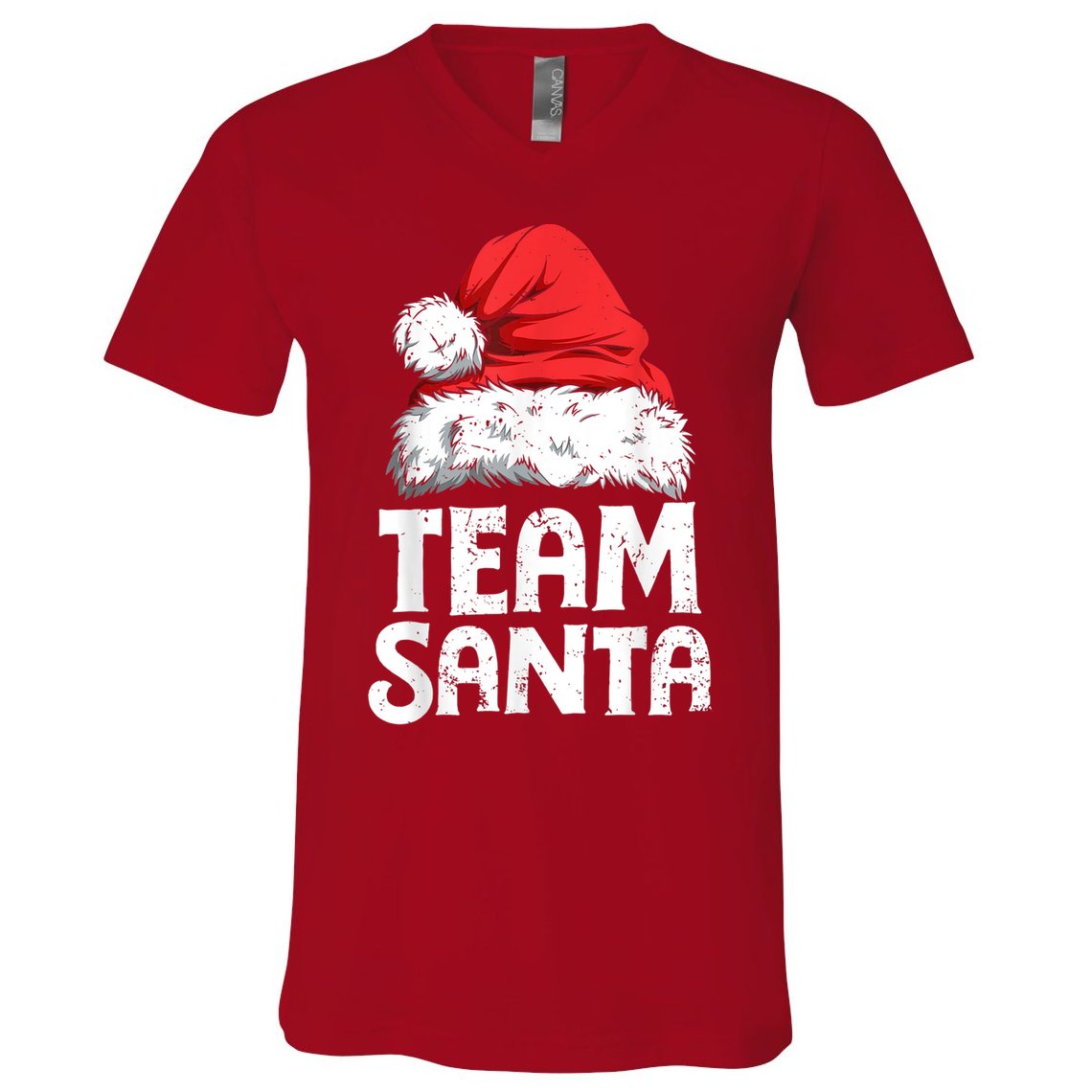 Team Santa Christmas Squad Family Matching Pajamas Boys Men V-Neck T-Shirt