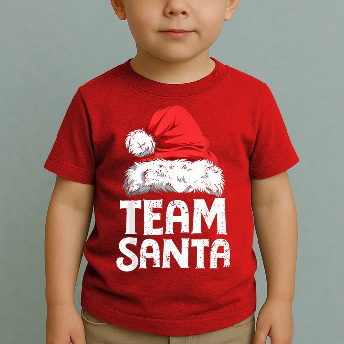Team Santa Christmas Squad Family Matching Pajamas Boys Men Toddler T-Shirt