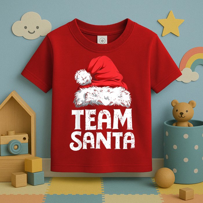 Team Santa Christmas Squad Family Matching Pajamas Boys Men Toddler T-Shirt